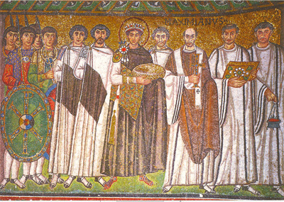 Ravenna - S.Vitale: Giustiniano e Massiniano.