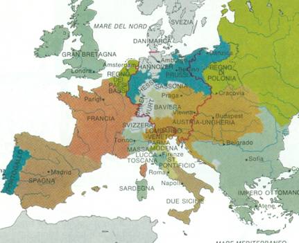 La Confederazione Germanica, di cui faceva parte l'Austria.